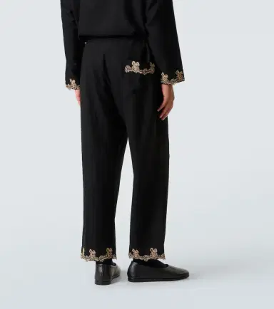 Bode Laurelist wool flannel wide-leg pants | Thumbnail 2 Bode Laurelist wool flannel wide-leg pants | Thumbnail 2