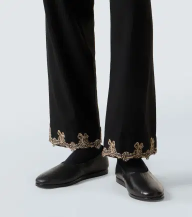 Bode Laurelist wool flannel wide-leg pants | Thumbnail 6 Bode Laurelist wool flannel wide-leg pants | Thumbnail 6