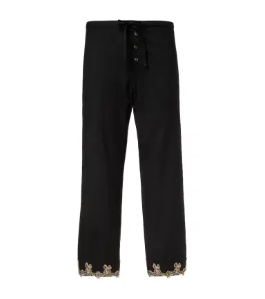 Bode Laurelist wool flannel wide-leg pants | Thumbnail 1 Bode Laurelist wool flannel wide-leg pants | Thumbnail 1