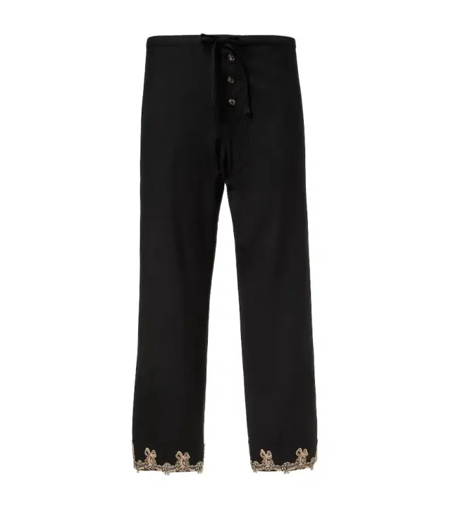 Laurelist wool flannel wide-leg pants Laurelist wool flannel wide-leg pants