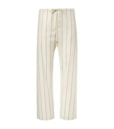 Bode Celery striped cotton pajama pants | Thumbnail 1 Bode Celery striped cotton pajama pants | Thumbnail 1