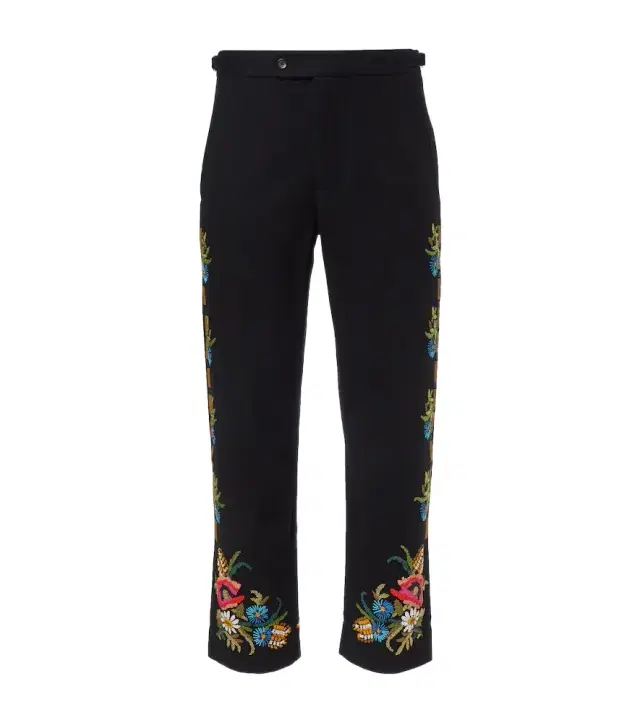 Beaded Aquitaine wool straight pants Beaded Aquitaine wool straight pants