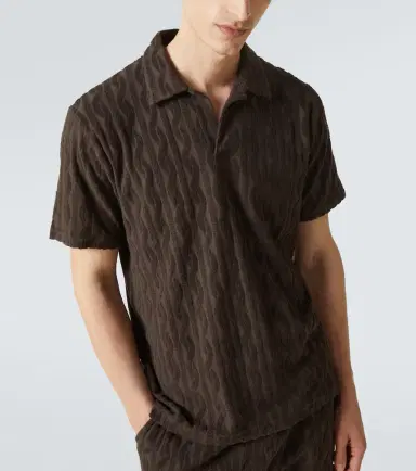 Frescobol Carioca Faustino cotton terry jacquard polo shirt | Thumbnail 3 Frescobol Carioca Faustino cotton terry jacquard polo shirt | Thumbnail 3