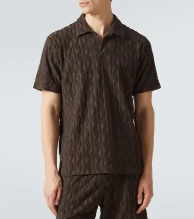 Frescobol Carioca Faustino cotton terry jacquard polo shirt | Thumbnail 4 Frescobol Carioca Faustino cotton terry jacquard polo shirt | Thumbnail 4