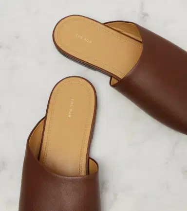 The Row Signum leather slides | Thumbnail 3 The Row Signum leather slides | Thumbnail 3