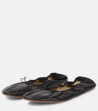 The Row Round leather ballet flats | Thumbnail 3 The Row Round leather ballet flats | Thumbnail 3