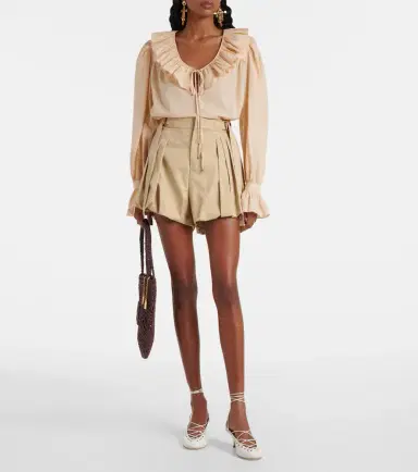 Chloe Chloé Ruffled cotton voile blouse | Thumbnail 2 Chloe Chloé Ruffled cotton voile blouse | Thumbnail 2