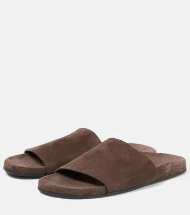 The Row Hugh suede slides | Thumbnail 3 The Row Hugh suede slides | Thumbnail 3