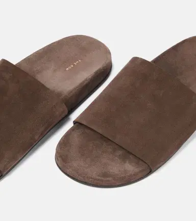 The Row Hugh suede slides | Thumbnail 4 The Row Hugh suede slides | Thumbnail 4