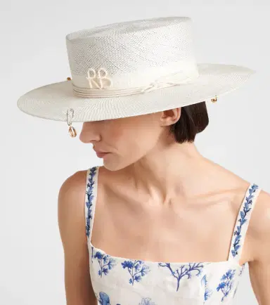 Ruslan Baginskiy Logo embellished straw hat | Thumbnail 4 Ruslan Baginskiy Logo embellished straw hat | Thumbnail 4