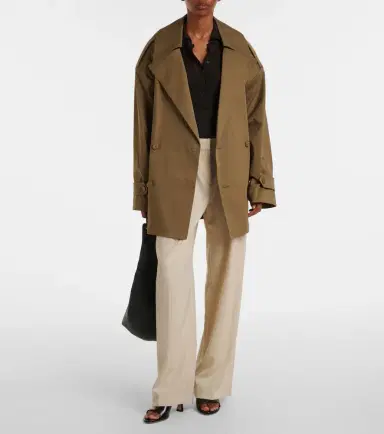 The Frankie Shop Zurich oversized cotton cropped trench coat | Thumbnail 2 The Frankie Shop Zurich oversized cotton cropped trench coat | Thumbnail 2