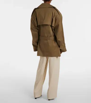 The Frankie Shop Zurich oversized cotton cropped trench coat | Thumbnail 3 The Frankie Shop Zurich oversized cotton cropped trench coat | Thumbnail 3