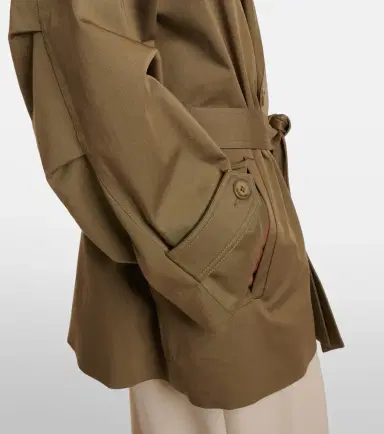 The Frankie Shop Zurich oversized cotton cropped trench coat | Thumbnail 4 The Frankie Shop Zurich oversized cotton cropped trench coat | Thumbnail 4
