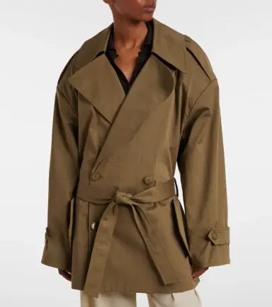 The Frankie Shop Zurich oversized cotton cropped trench coat | Thumbnail 6 The Frankie Shop Zurich oversized cotton cropped trench coat | Thumbnail 6