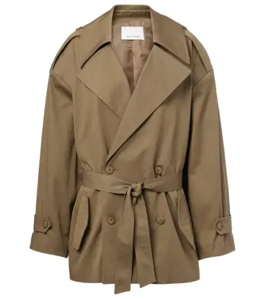 The Frankie Shop Zurich oversized cotton cropped trench coat | Thumbnail 1 The Frankie Shop Zurich oversized cotton cropped trench coat | Thumbnail 1