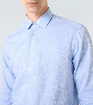 Etro Floral cotton jacquard shirt | Thumbnail 4 Etro Floral cotton jacquard shirt | Thumbnail 4