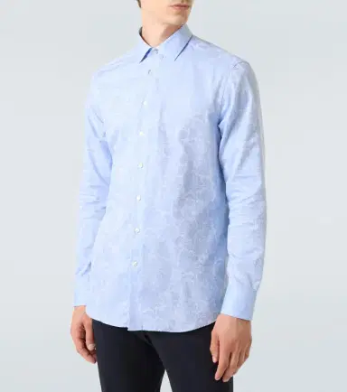 Etro Floral cotton jacquard shirt | Thumbnail 6 Etro Floral cotton jacquard shirt | Thumbnail 6