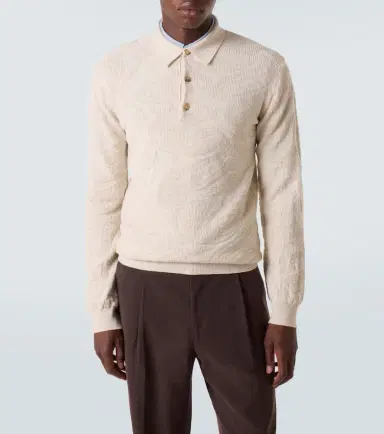 Etro Jacquard wool-blend polo sweater | Thumbnail 4 Etro Jacquard wool-blend polo sweater | Thumbnail 4