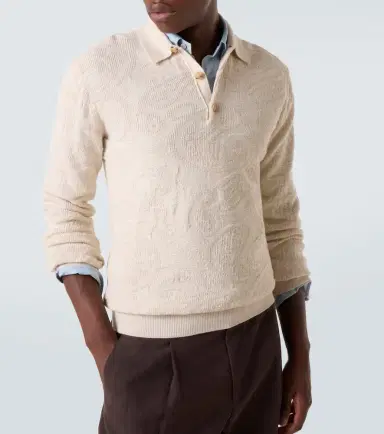 Etro Jacquard wool-blend polo sweater | Thumbnail 6 Etro Jacquard wool-blend polo sweater | Thumbnail 6