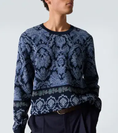Etro Intarsia cotton sweater | Thumbnail 3 Etro Intarsia cotton sweater | Thumbnail 3