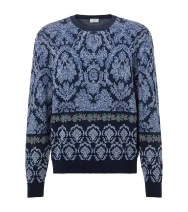 Etro Intarsia cotton sweater | Thumbnail 1 Etro Intarsia cotton sweater | Thumbnail 1