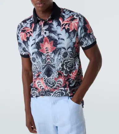 Etro Paisley cotton piqué polo shirt | Thumbnail 4 Etro Paisley cotton piqué polo shirt | Thumbnail 4