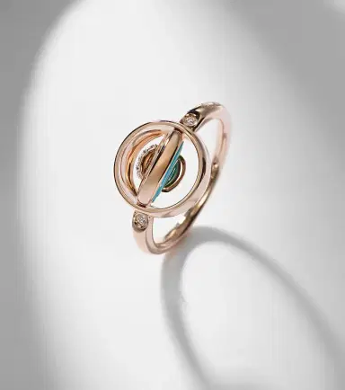 Pomellato Pom Pom Dot 18k rose gold ring with turquoise and diamonds | Thumbnail 4 Pomellato Pom Pom Dot 18k rose gold ring with turquoise and diamonds | Thumbnail 4