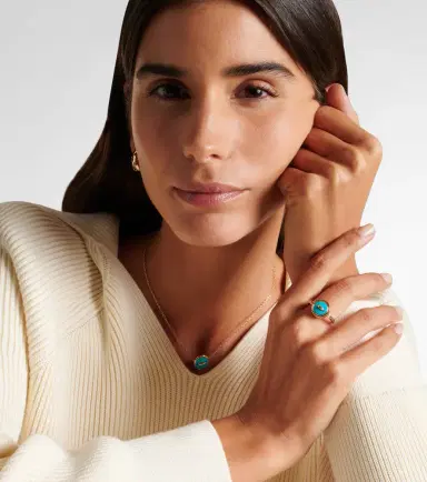 Pomellato Pom Pom Dot 18k rose gold ring with turquoise and diamonds | Thumbnail 6 Pomellato Pom Pom Dot 18k rose gold ring with turquoise and diamonds | Thumbnail 6