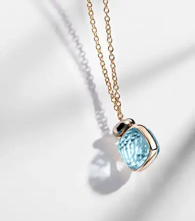 Pomellato Nudo Mini 18kt rose gold necklace with topaz and diamonds | Thumbnail 4 Pomellato Nudo Mini 18kt rose gold necklace with topaz and diamonds | Thumbnail 4
