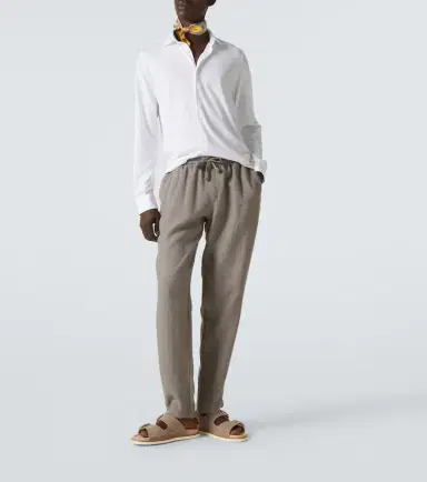 Fedeli Bonifacio linen tapered pants | Thumbnail 3 Fedeli Bonifacio linen tapered pants | Thumbnail 3