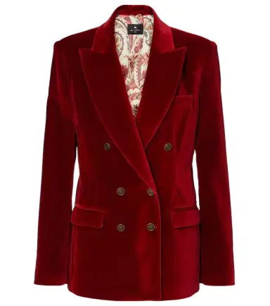 Etro Double-breasted cotton velvet blazer | Thumbnail 1 Etro Double-breasted cotton velvet blazer | Thumbnail 1
