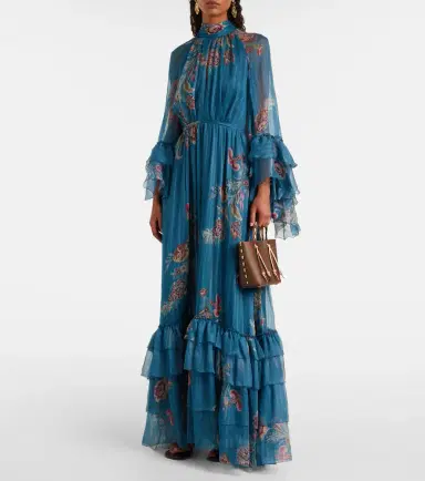 Etro Paisley silk chiffon gown | Thumbnail 4 Etro Paisley silk chiffon gown | Thumbnail 4