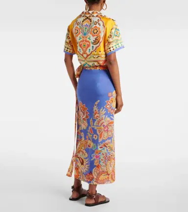 Etro Printed cotton and silk wrap skirt | Thumbnail 2 Etro Printed cotton and silk wrap skirt | Thumbnail 2