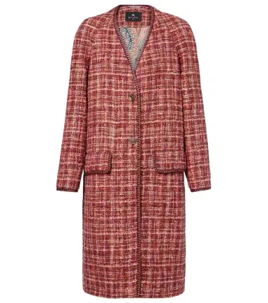 Etro Checked cotton and wool-blend coat | Thumbnail 1 Etro Checked cotton and wool-blend coat | Thumbnail 1