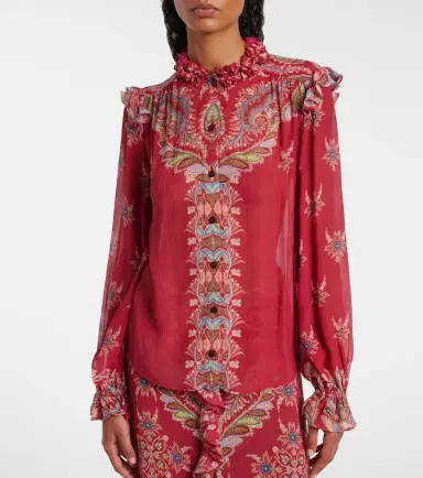 Etro Printed crepon blouse | Thumbnail 5 Etro Printed crepon blouse | Thumbnail 5