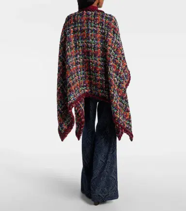 Etro Wool, mohair, and cotton-blend tweed cape | Thumbnail 3 Etro Wool, mohair, and cotton-blend tweed cape | Thumbnail 3