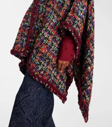Etro Wool, mohair, and cotton-blend tweed cape | Thumbnail 4 Etro Wool, mohair, and cotton-blend tweed cape | Thumbnail 4