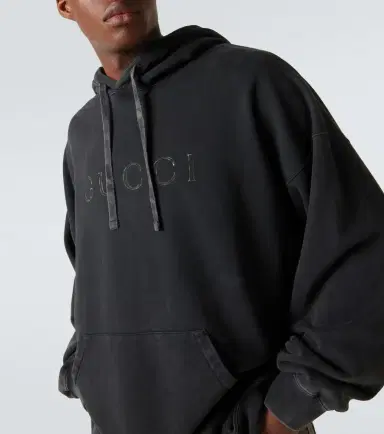 Gucci Logo cotton jersey hoodie | Thumbnail 2 Gucci Logo cotton jersey hoodie | Thumbnail 2