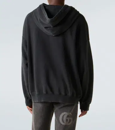 Gucci Logo cotton jersey hoodie | Thumbnail 4 Gucci Logo cotton jersey hoodie | Thumbnail 4