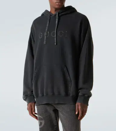 Gucci Logo cotton jersey hoodie | Thumbnail 5 Gucci Logo cotton jersey hoodie | Thumbnail 5