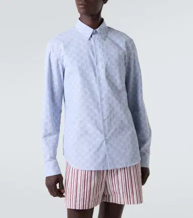 Gucci GG cotton and silk jacquard shirt | Thumbnail 4 Gucci GG cotton and silk jacquard shirt | Thumbnail 4