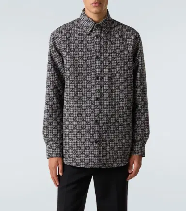Gucci GG checked wool and cotton shirt | Thumbnail 3 Gucci GG checked wool and cotton shirt | Thumbnail 3