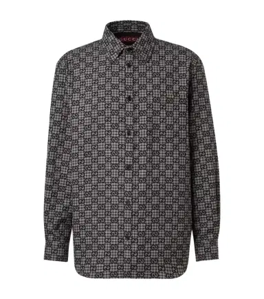 Gucci GG checked wool and cotton shirt | Thumbnail 1 Gucci GG checked wool and cotton shirt | Thumbnail 1