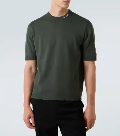 Gucci Logo silk and cotton T-shirt | Thumbnail 4 Gucci Logo silk and cotton T-shirt | Thumbnail 4