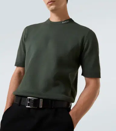 Gucci Logo silk and cotton T-shirt | Thumbnail 5 Gucci Logo silk and cotton T-shirt | Thumbnail 5