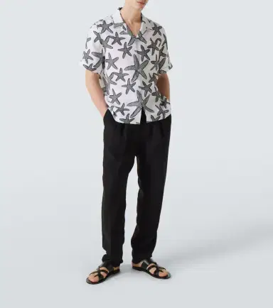 Vilebrequin Printed linen bowling shirt | Thumbnail 4 Vilebrequin Printed linen bowling shirt | Thumbnail 4