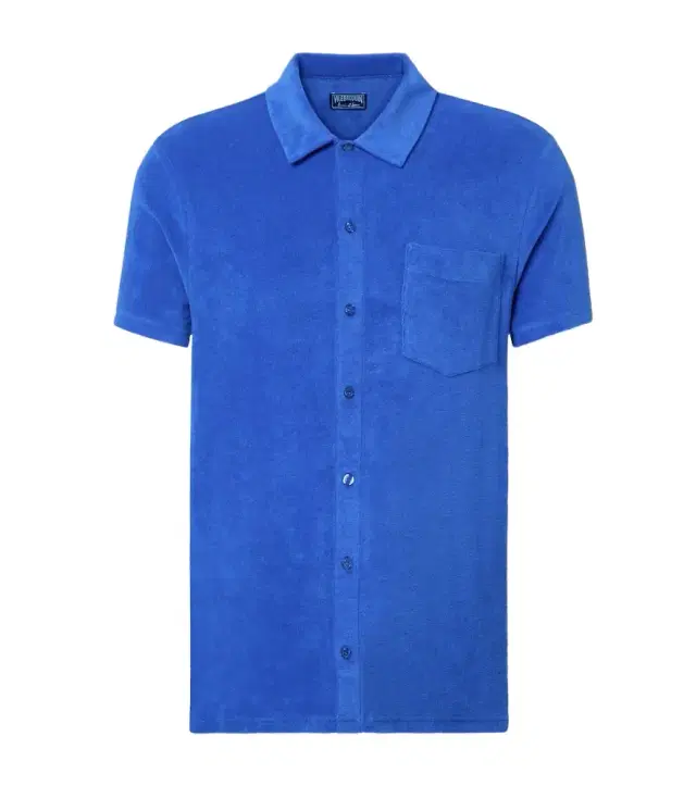 Cotton-blend terry bowling shirt Cotton-blend terry bowling shirt