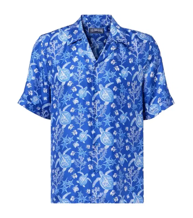 Charli printed silk bowling shirt Charli printed silk bowling shirt
