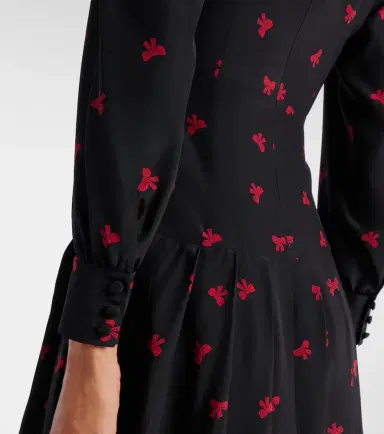 Alessandra Rich Bow-detail printed silk midi dress | Thumbnail 6 Alessandra Rich Bow-detail printed silk midi dress | Thumbnail 6