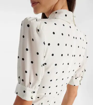 Alessandra Rich Polka-dot silk midi dress | Thumbnail 6 Alessandra Rich Polka-dot silk midi dress | Thumbnail 6
